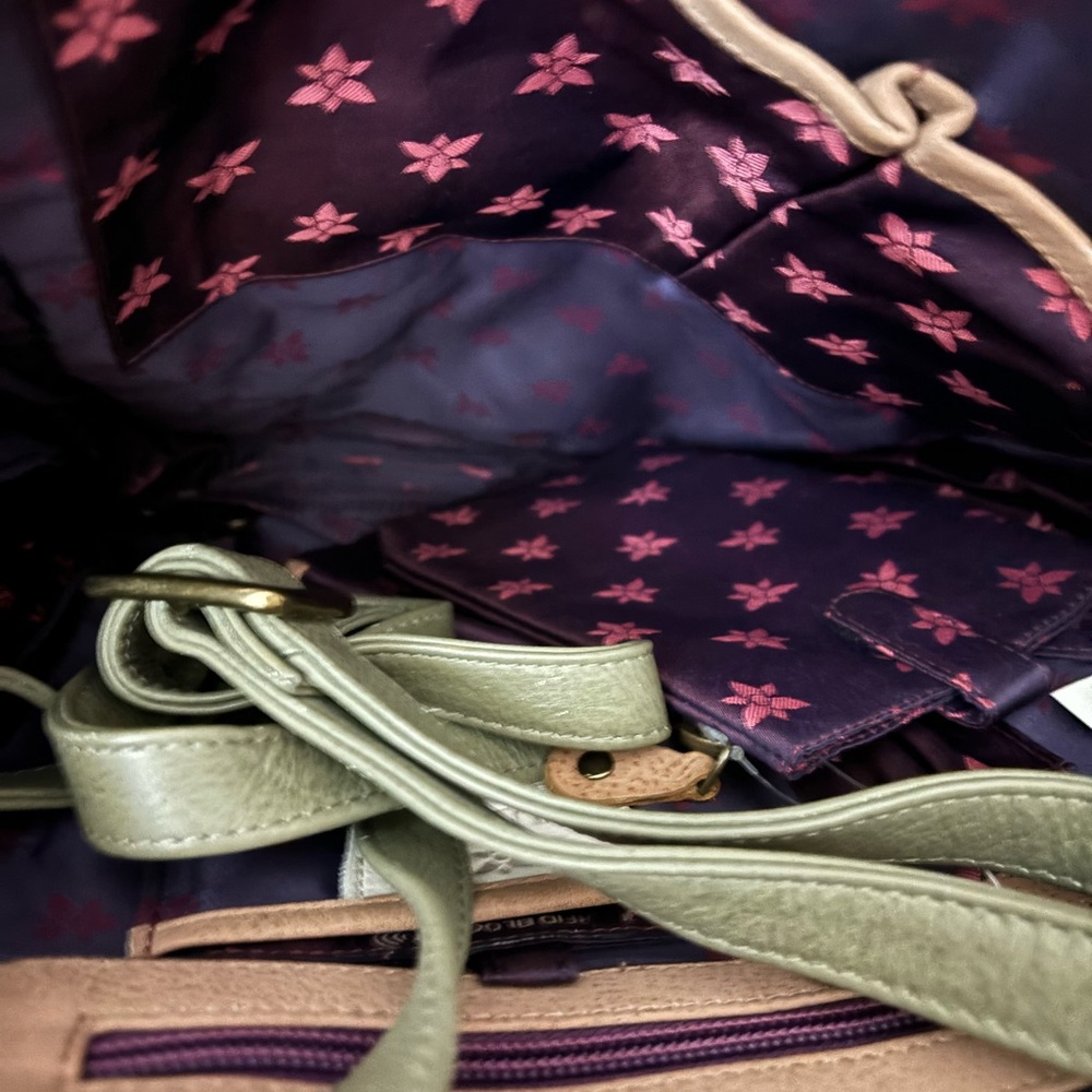 Anuschka Artistic Elephant and Butterfly Crossbody Bag - Picture 4 of 16